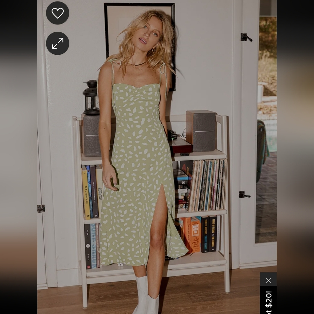 Lulus Sage Green Midi Dress